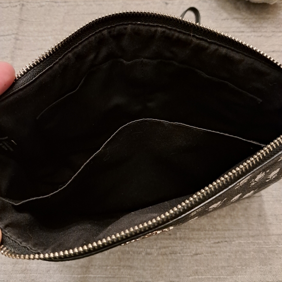 COACH AMERICANA FLORAL LARGE SWINGPACK CROSSBODY BAG IN BLACK / PARCHMENT - Picture 7 of 7